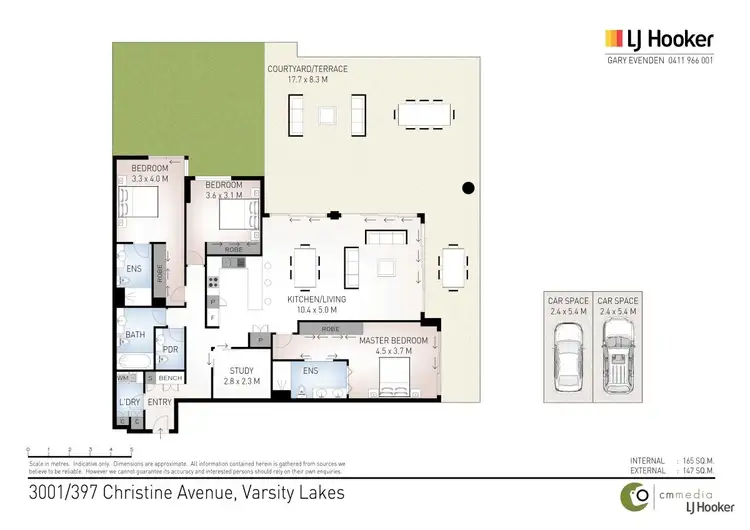 Floorplan of Homely unit listing, 3001/397 Christine Avenue, Varsity Lakes QLD 4227