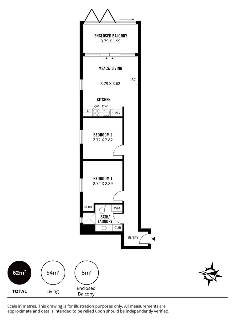 Floorplan of Homely apartment listing, 309/10 Balfours Way, Adelaide SA 5000