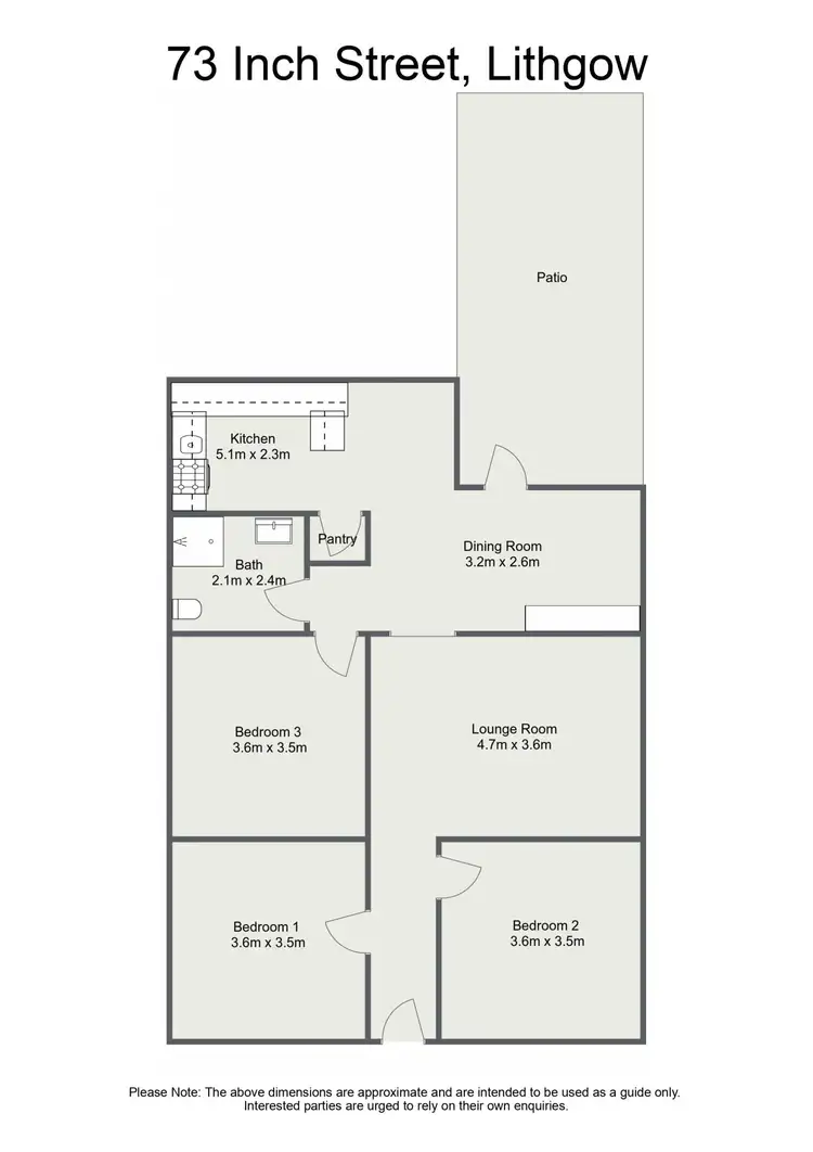 Floorplan of Homely house listing, 73 Inch Street, Lithgow NSW 2790