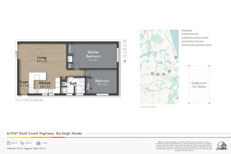 Floorplan of Homely unit listing, 4/1947 Gold Coast Highway, Burleigh Heads QLD 4220