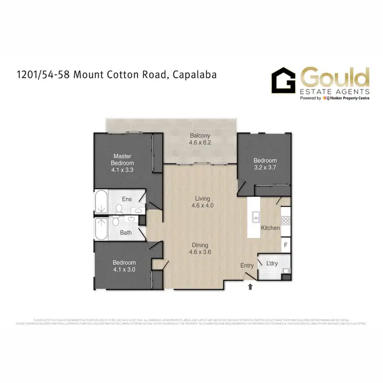 Floorplan of Homely unit listing, 1201/54-58 Mount Cotton Road, Capalaba QLD 4157