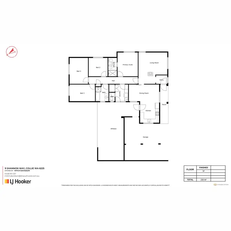 Floorplan of Homely house listing, 9 Shannon Way, Collie WA 6225