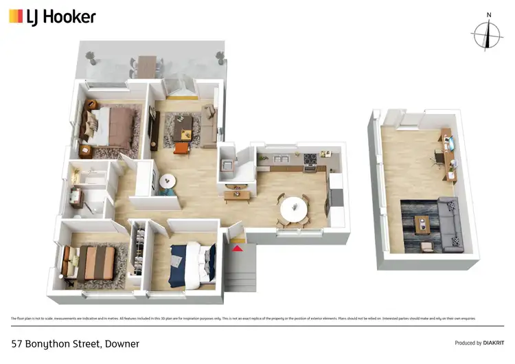 Floorplan of Homely house listing, 57 Bonython Street, Downer ACT 2602