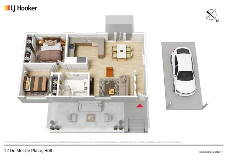 Floorplan of Homely house listing, 12 De Mestre Place, Holt ACT 2615