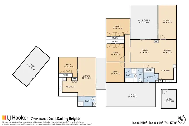 Floorplan of Homely house listing, 7 Greenwood Court, Darling Heights QLD 4350