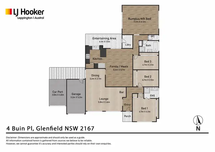 Floorplan of Homely house listing, 4 Buin Place, Glenfield NSW 2167