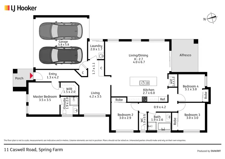 Floorplan of Homely house listing, 11 Caswell Road, Spring Farm NSW 2570