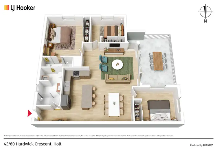Floorplan of Homely apartment listing, 42/68 Hardwick Crescent, Holt ACT 2615