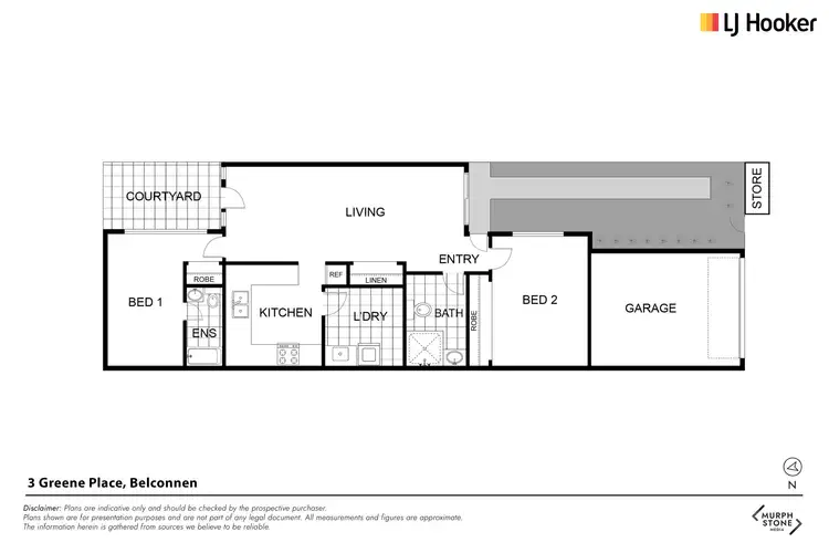 Floorplan of Homely townhouse listing, 3 Greene Place, Belconnen ACT 2617