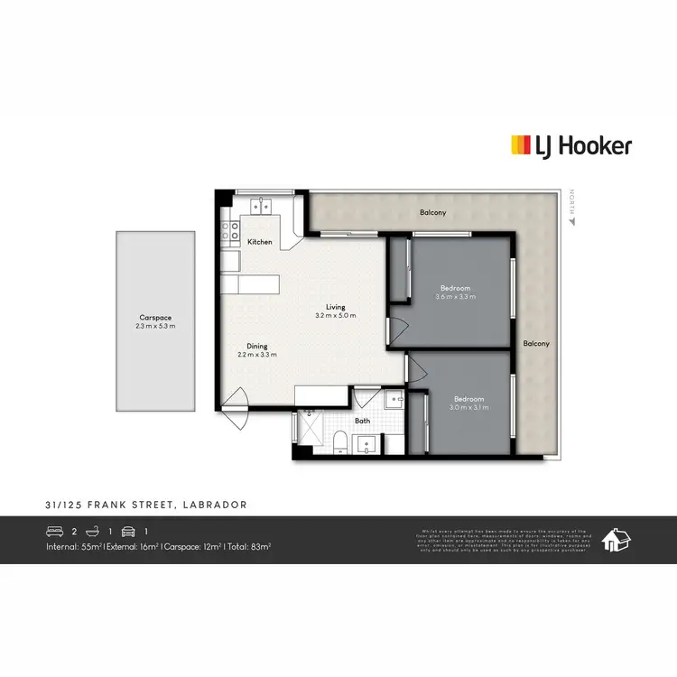 Floorplan of Homely unit listing, 31/125 Frank Street, Labrador QLD 4215