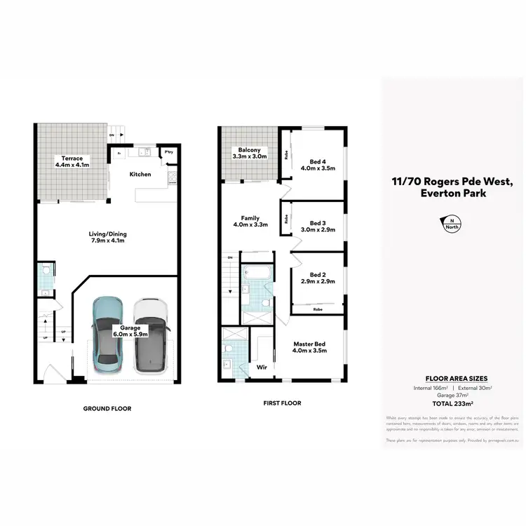Floorplan of Homely townhouse listing, 11/70 Rogers Parade West, Everton Park QLD 4053