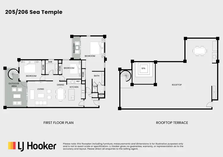 Floorplan of Homely apartment listing, 205-206 Sea Temple/22-36 Mitre Street, Port Douglas QLD 4877