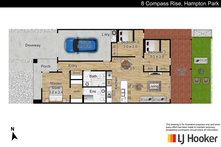 Floorplan of Homely house listing, 8 Compass Drive, Hampton Park VIC 3976