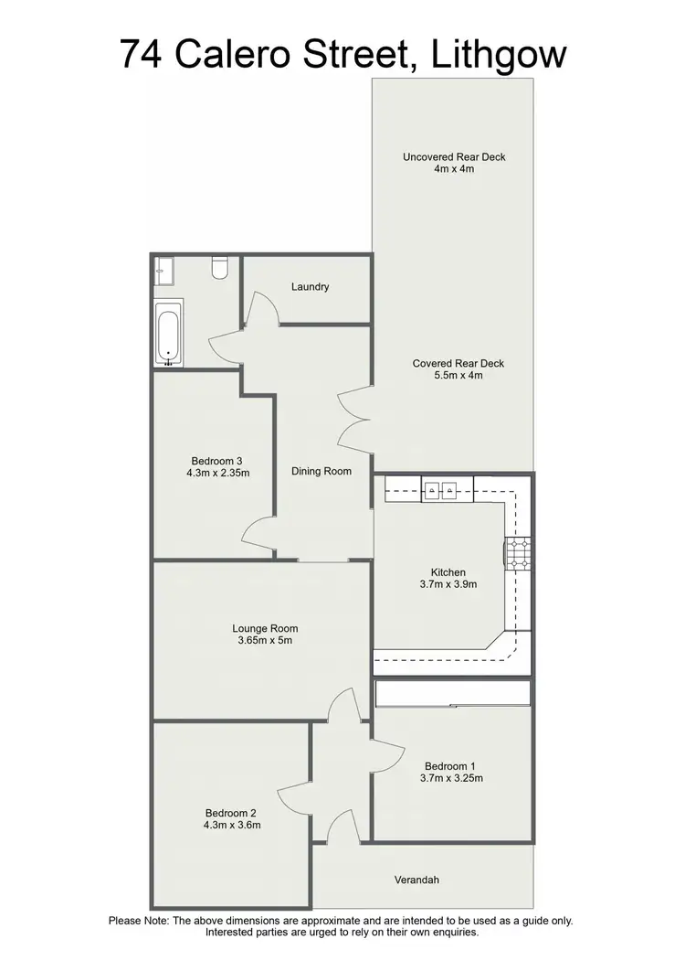 Floorplan of Homely house listing, 74 Calero Street, Lithgow NSW 2790