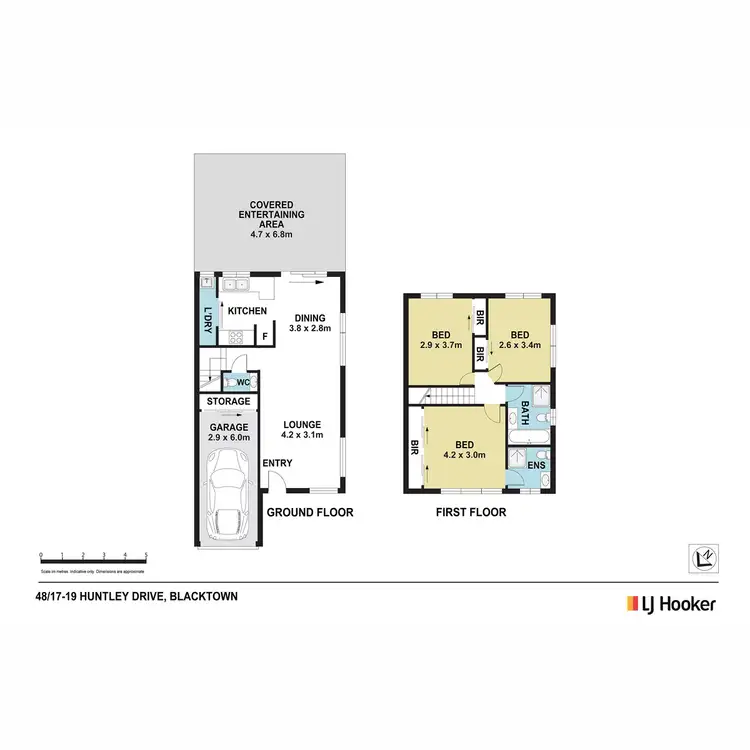 Floorplan of Homely townhouse listing, 58/17 Huntley Drive, Blacktown NSW 2148