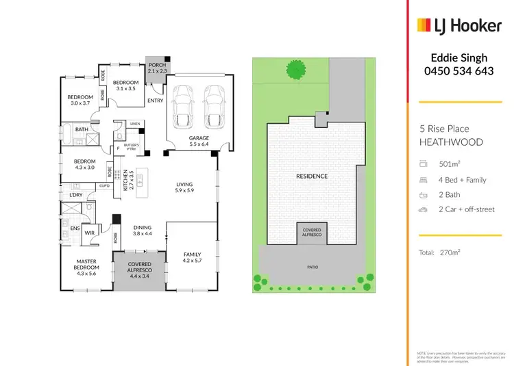 Floorplan of Homely house listing, 5 Rise place, Heathwood QLD 4110