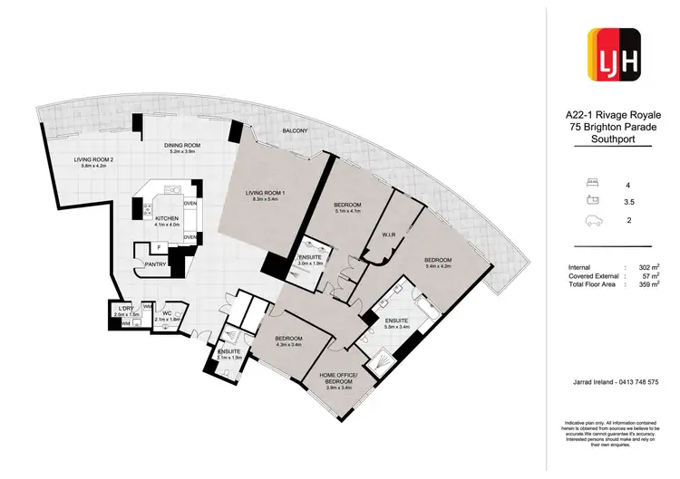 Floorplan of Homely apartment listing, A22-1/75 Brighton Parade, Southport QLD 4215