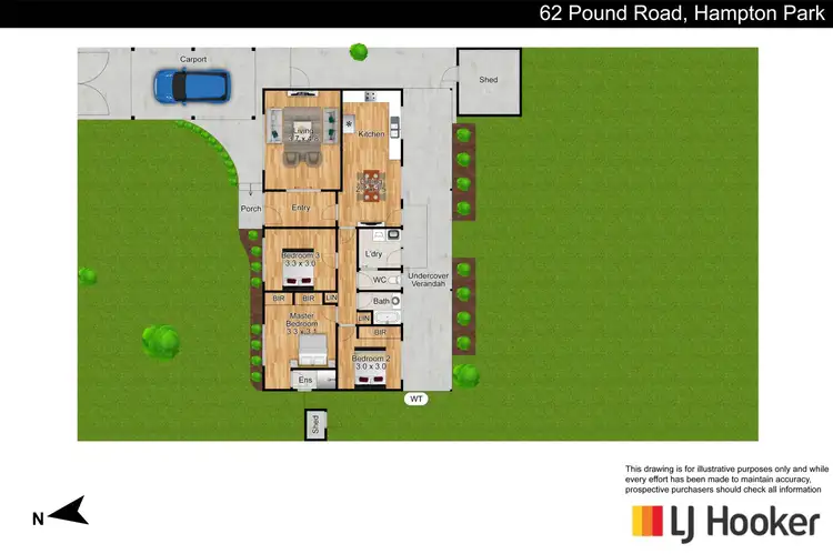 Floorplan of Homely house listing, 62 Pound Road, Hampton Park VIC 3976