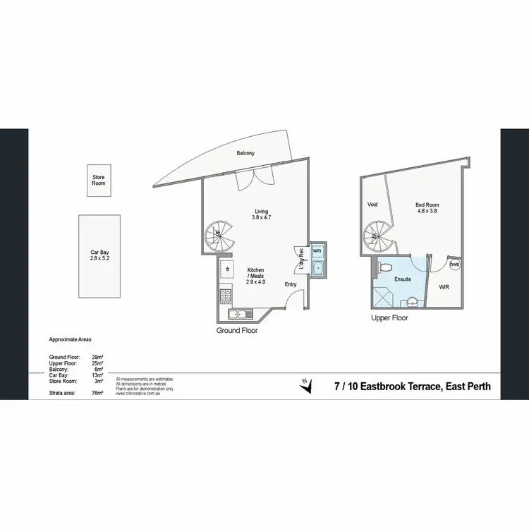 Floorplan of Homely apartment listing, 7/10 Eastbrook Terrace, East Perth WA 6004