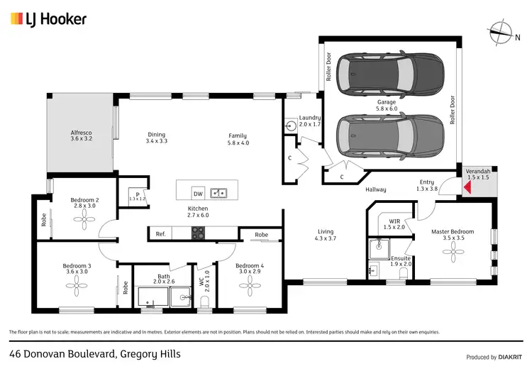 Floorplan of Homely house listing, 46 Donovan Boulevard, Gregory Hills NSW 2557