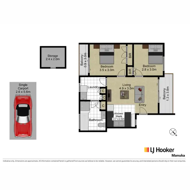 Floorplan of Homely apartment listing, 17/52-54 Trinculo Place, Queanbeyan NSW 2620