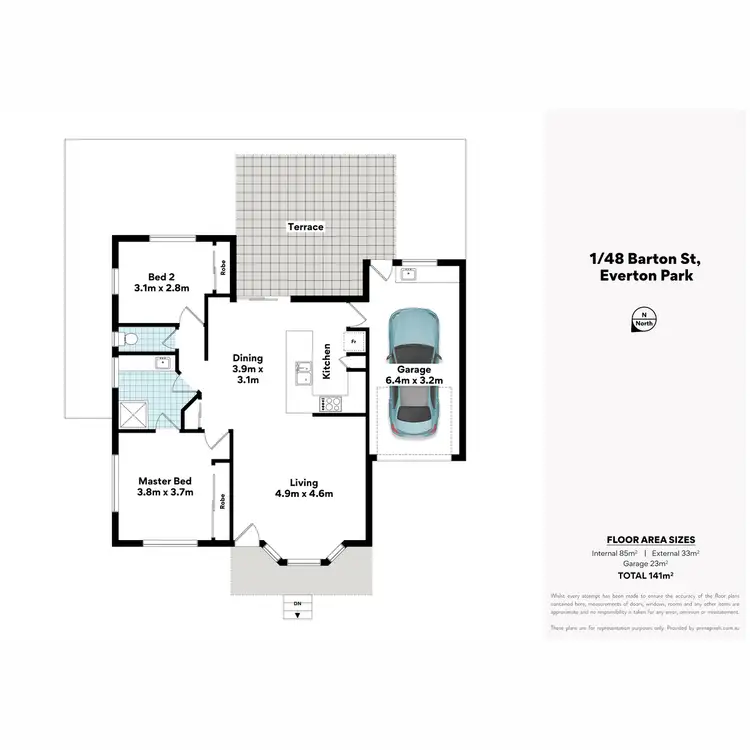 Floorplan of Homely townhouse listing, 1/48 Barton Street, Everton Park QLD 4053
