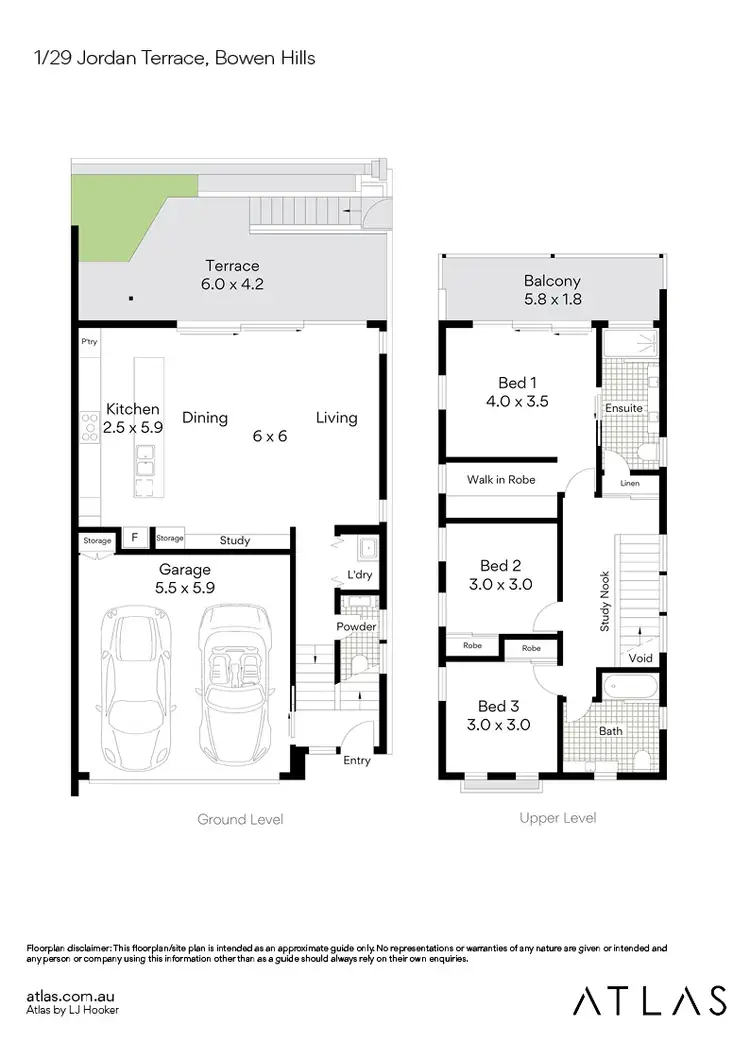 Floorplan of Homely townhouse listing, 1/29 Jordan Terrace, Bowen Hills QLD 4006