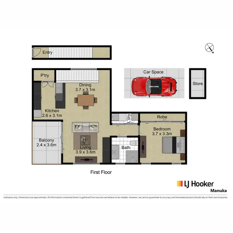 Floorplan of Homely apartment listing, 1/46 McGowan Crescent, Googong NSW 2620