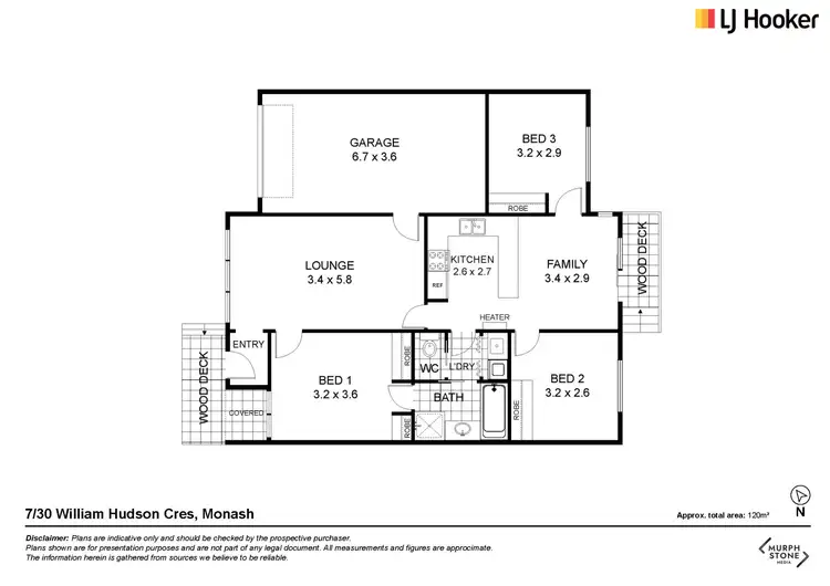 Floorplan of Homely townhouse listing, 7/30 William Hudson Crescent, Monash ACT 2904