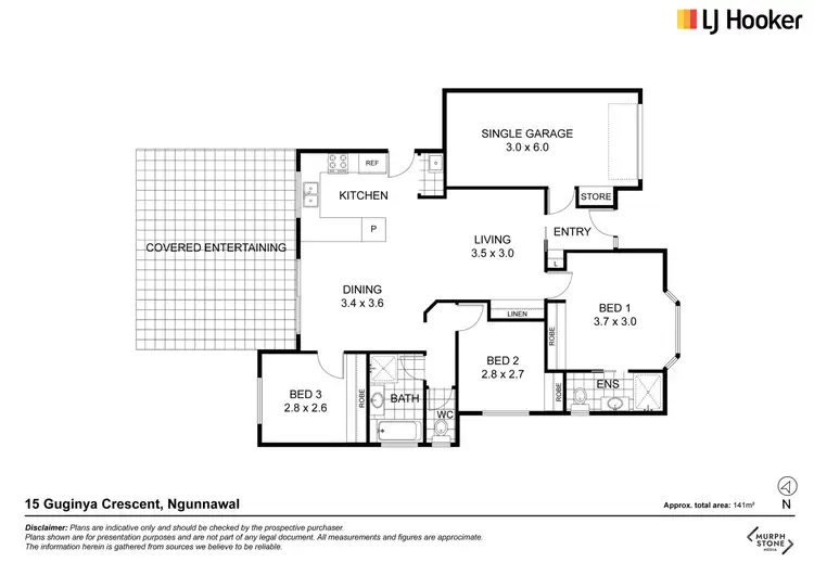 Floorplan of Homely house listing, 15 Guginya Crescent, Ngunnawal ACT 2913