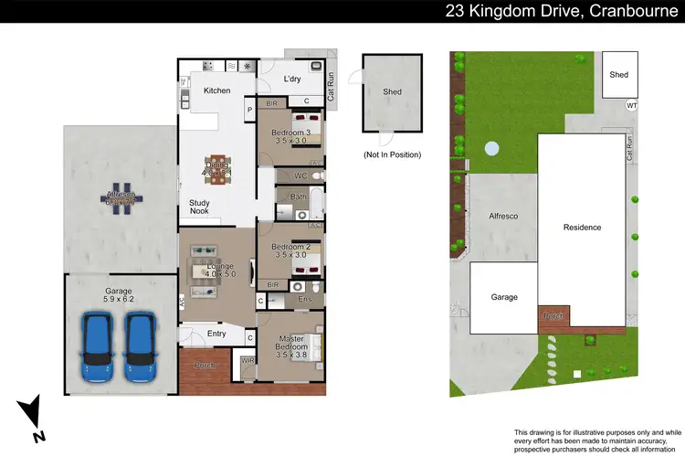 Floorplan of Homely house listing, 23 Kingdom Drive, Cranbourne VIC 3977