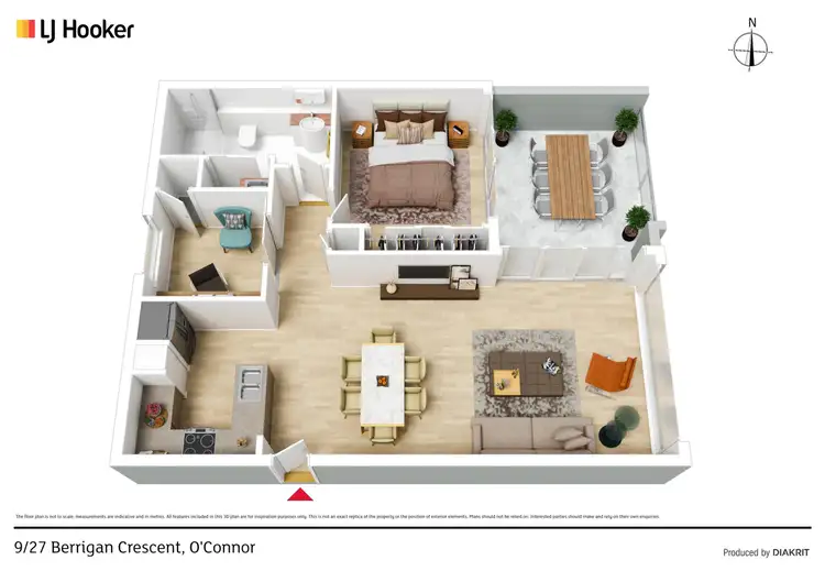 Floorplan of Homely apartment listing, 9/27 Berrigan Crescent, O'connor ACT 2602