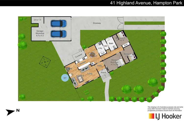 Floorplan of Homely house listing, 41 Highland Avenue, Hampton Park VIC 3976