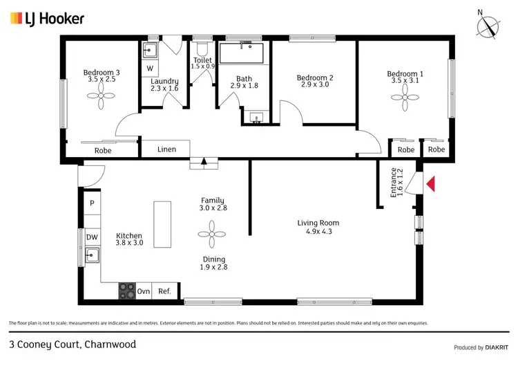 Floorplan of Homely house listing, 3 Cooney Court, Charnwood ACT 2615