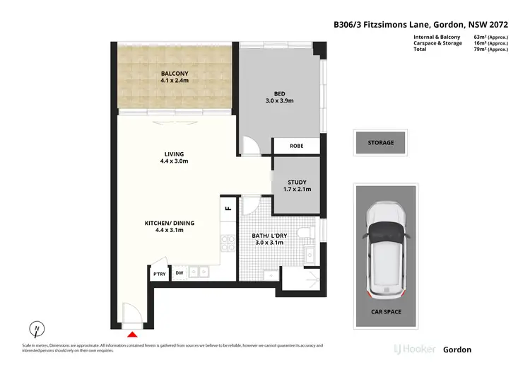 Floorplan of Homely apartment listing, 306/3 Fitzsimons Lane, Gordon NSW 2072