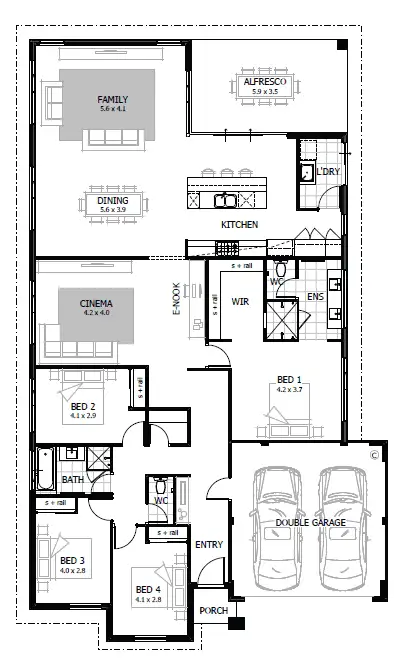 Floorplan of Homely house listing, 28 Overland Approach, Wanneroo WA 6065
