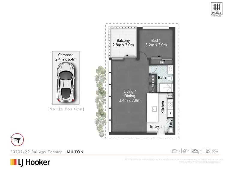 Floorplan of Homely unit listing, Unit 20701/22-36 Railway Terrace, Milton QLD 4064
