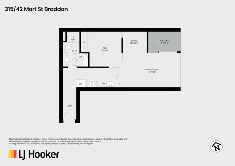 Floorplan of Homely apartment listing, 315/42 Mort Street, Braddon ACT 2612