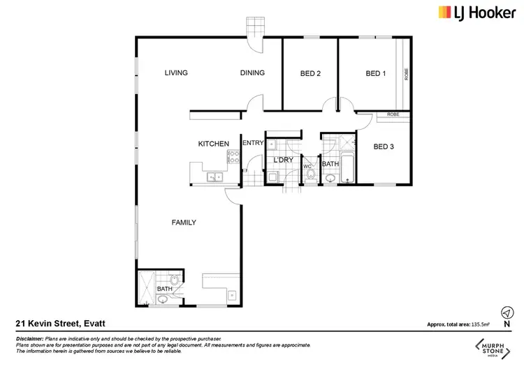 Floorplan of Homely house listing, 21 Kevin Street, Evatt ACT 2617