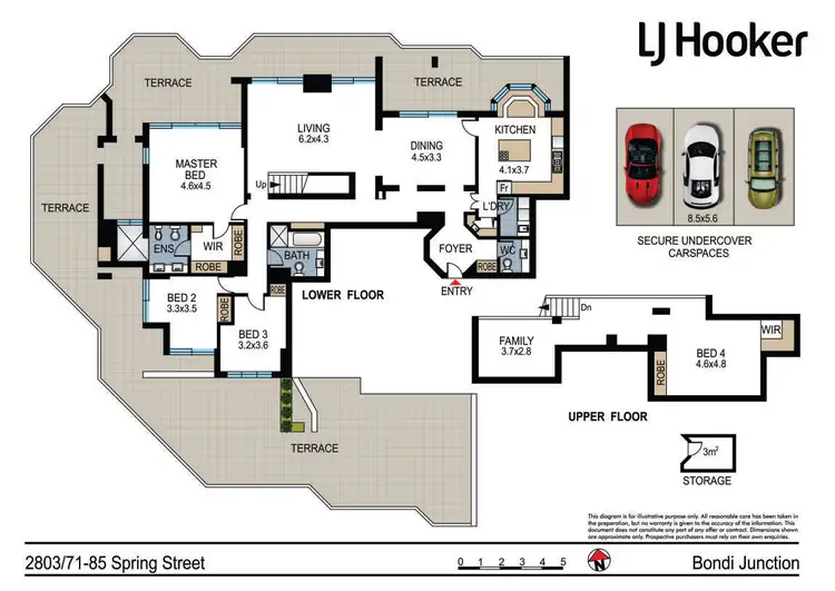 Floorplan of Homely apartment listing, 2803/83-85 Spring Street, Bondi Junction NSW 2022