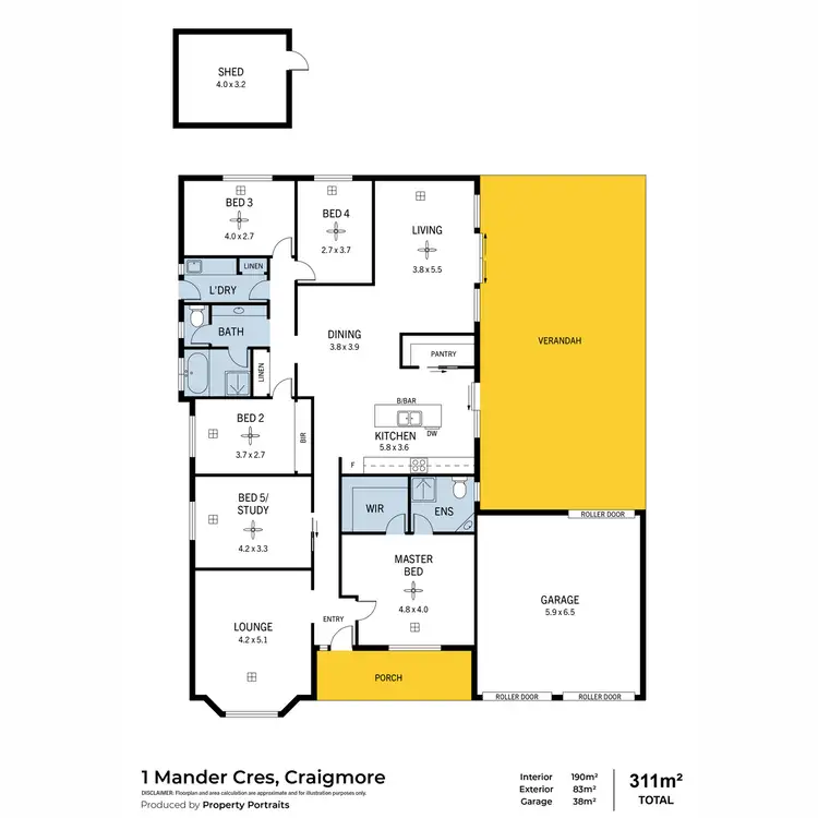 Floorplan of Homely house listing, 1 Mander Crescent, Craigmore SA 5114