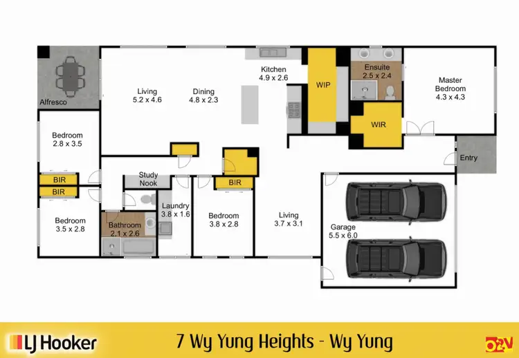 Floorplan of Homely house listing, 7 Wy Yung Heights, Wy Yung VIC 3875
