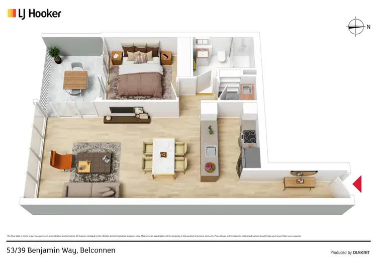 Floorplan of Homely apartment listing, 53/39 Benjamin Way, Belconnen ACT 2617