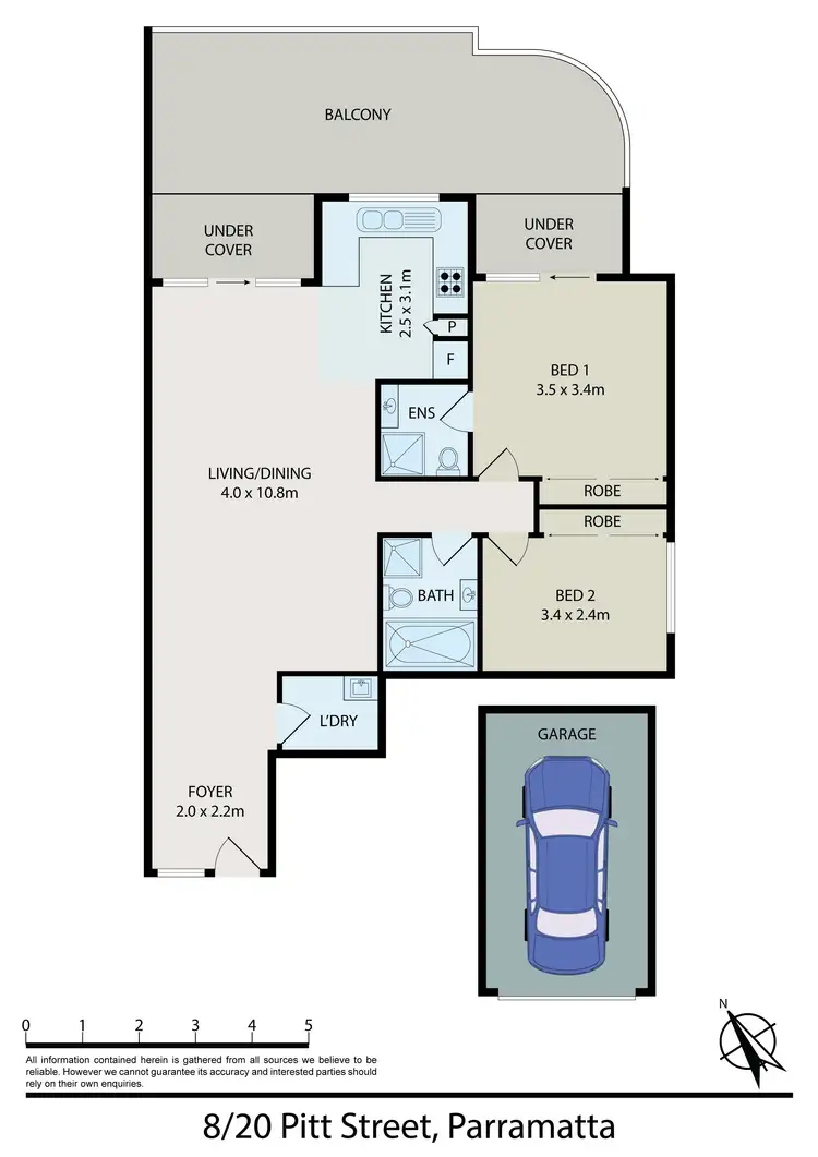 Floorplan of Homely unit listing, 8/18-20 Pitt Street, Parramatta NSW 2150