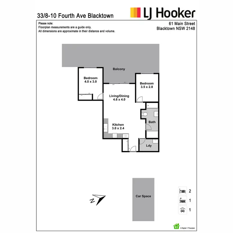Floorplan of Homely unit listing, 33/8-10 Fourth Avenue, Blacktown NSW 2148