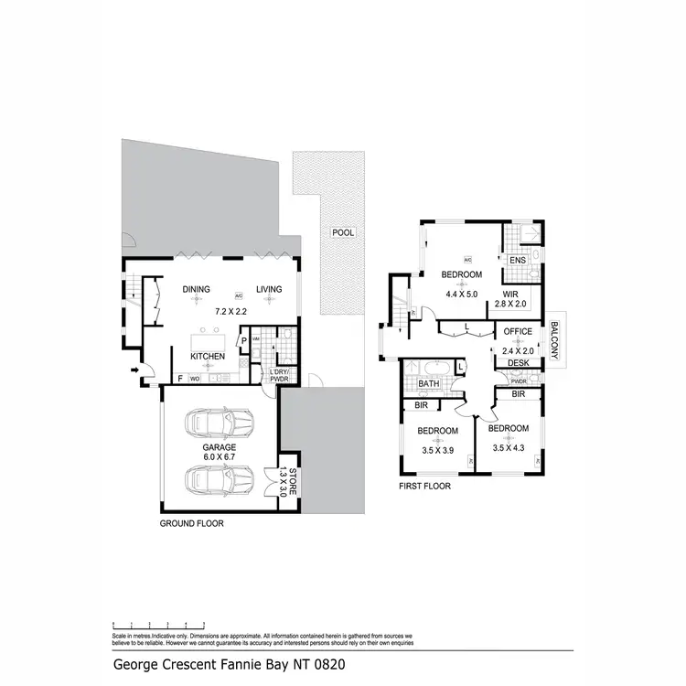 Floorplan of Homely unit listing, 3/32 George Crescent, Fannie Bay NT 820