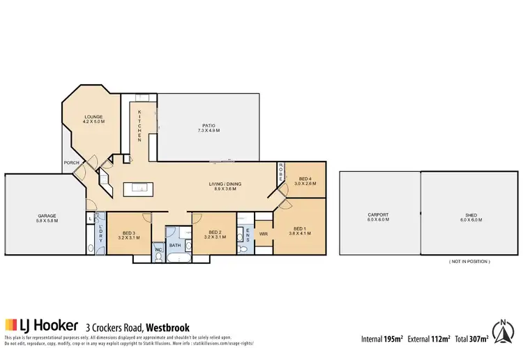 Floorplan of Homely house listing, 3 Crockers Road, Westbrook QLD 4350