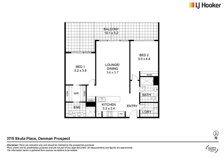 Floorplan of Homely apartment listing, 37/5 Skuta Place, Denman Prospect ACT 2611