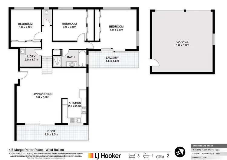 Floorplan of Homely unit listing, 4/8 Marge Porter Place, West Ballina NSW 2478