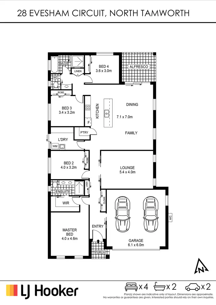 Floorplan of Homely house listing, 28 Evesham Circuit, North Tamworth NSW 2340